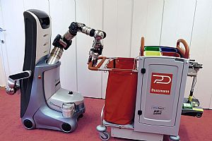 Mobile robots for professional industrial cleaning